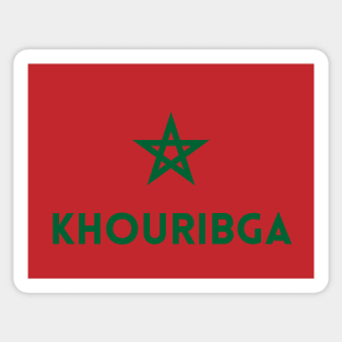 Khouribga City in Moroccan Flag Sticker